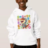 Cute Maths Dinosaur Hoodie for Kids School (Vorderseite)