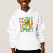 Cute Maths Dinosaur Numbers Hoodie for Kids (Vorderseite)
