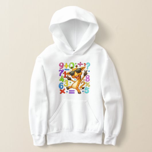 Cute Maths Fox Numbers Hoodie for Kids (Ablage )