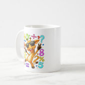 Cute Maths Giraffe Numbers Mug for Kids Kaffeetasse (Vorderseite Links)