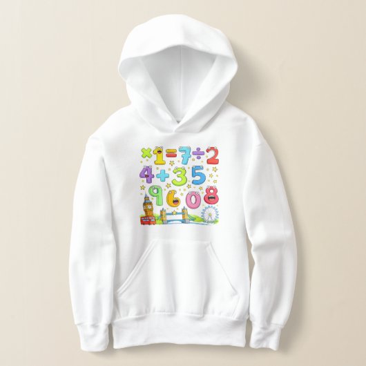 Cute Maths Numbers Equations Hoodie for Kids (Ablage )