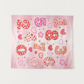 Cute Maths Numbers Hearts Poster for Kids Wandteppich (Vorderseite (Horizontal))