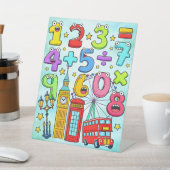 Cute Maths Numbers London Desk Art for Kids Sockelschild (In SItu)