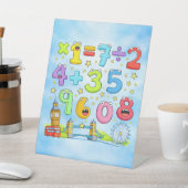 Cute Maths Numbers London Desk Art for Kids Sockelschild (In SItu)