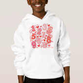 Cute Maths Numbers Pattern Hoodie for Kids (Vorderseite)