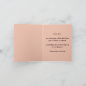 Cute Maus auf dem Weg zur Schule, maßgeschneidert Karte (Innenseite)