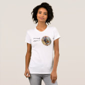 Cute Maus auf dem Weg zur Schule, maßgeschneidert T-Shirt (Vorne ganz)