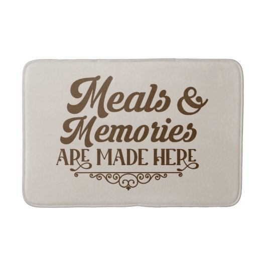 Cute meals memories word art  badematte (Vorderseite)