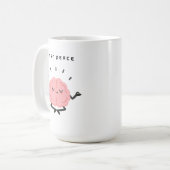 Cute Meditating Brain & Minimalist Inner Peace Kaffeetasse (Vorderseite Links)