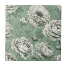 Cute Mediterranean Ranunculus Tiles For Spa-Style Fliese