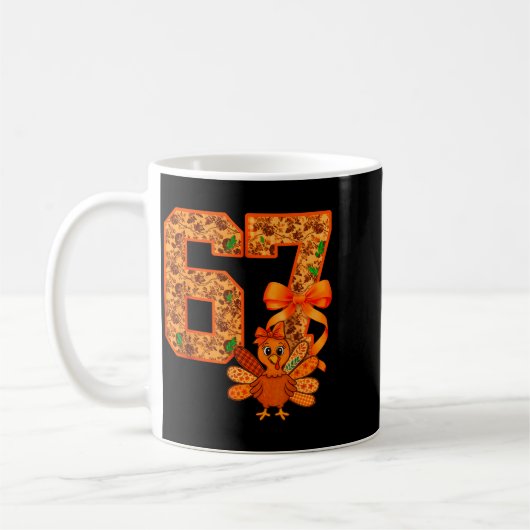 Cute Meme 67 Coquette Bow Turkey Thanksgiving Aest Kaffeetasse (Links)
