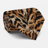 Cute Mens Fashion Tiger Print Krawatte (Gerollt)