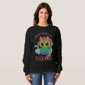 Cute Meowgical Unicorn Cat Magic Colourful Rainbow Sweatshirt (Vorne ganz)