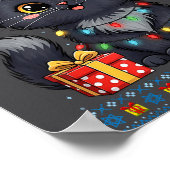 Cute Meowy Christmas Cat – Kawaii Holiday Kitty Te Poster (Ecke)