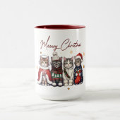 Cute Meowy Christmas Catmas Personalized Cat Mug Tasse (Zentrum)