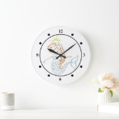 Cute Mermaid Clock Große Wanduhr (Zuhause)