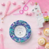 Cute Mermaid Little Girls Birthday Party Pappteller (Party)