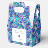 Cute Mermaid Little Girls Birthday Party Thank You Geschenkschachtel (Geöffnet)