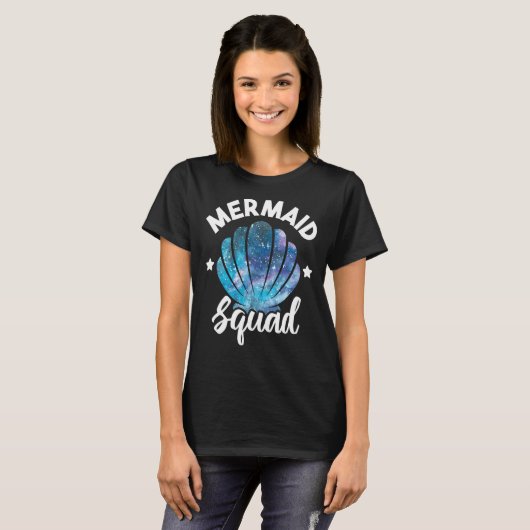 Cute Mermaid Squad Seashell Matching Mermaid Squad T-Shirt (Vorne ganz)