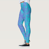 Cute Mermaid Tail Iridescent Turquoise Scales Leggings (Links)