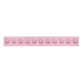 Cute Merry and Bright Stripe on Cotton Candy Pink Ripsband (Vorderseite)