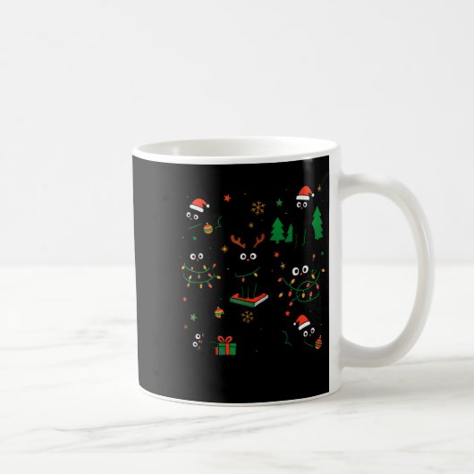 Cute Merry Catmas Cat Lover Christmas Light Pajama Kaffeetasse (Rechts)