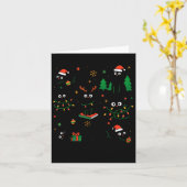 Cute Merry Catmas Cat Lover Christmas Light Pajama Karte (Gelbe Blume)