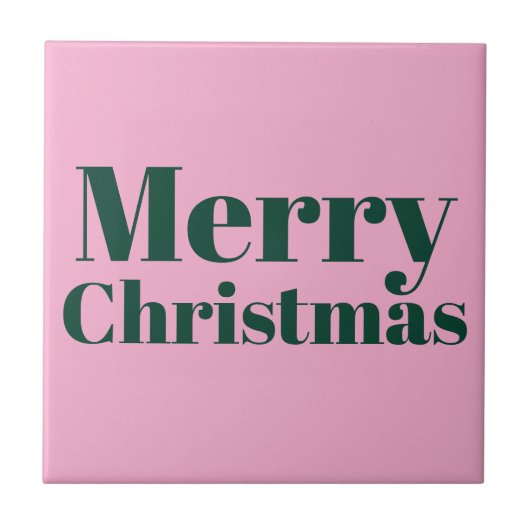Cute Merry Christmas Ceramic Tile. Fliese (Vorderseite)