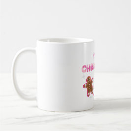Cute Merry Christmas Gingerbread and Candy Design Kaffeetasse