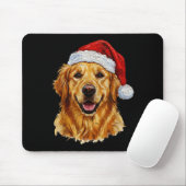 Cute Merry Christmas Golden Retriever Dog Christma Mousepad (Mit Mouse)