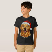 Cute Merry Christmas Golden Retriever Dog Christma T-Shirt (Vorne ganz)