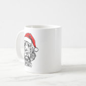 Cute Merry Christmas Goldendoodle Santa Christmas  Kaffeetasse (Vorderseite Links)