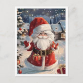 Cute Merry Christmas Santa Clause Postkarte (Vorderseite)