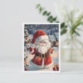 Cute Merry Christmas Santa Clause Postkarte (Stehend Vorderseite)