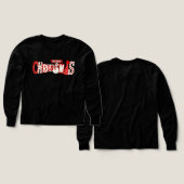 Cute Merry Christmas Snowman Kids Hoodie (Design Vorder- & Rückseite)