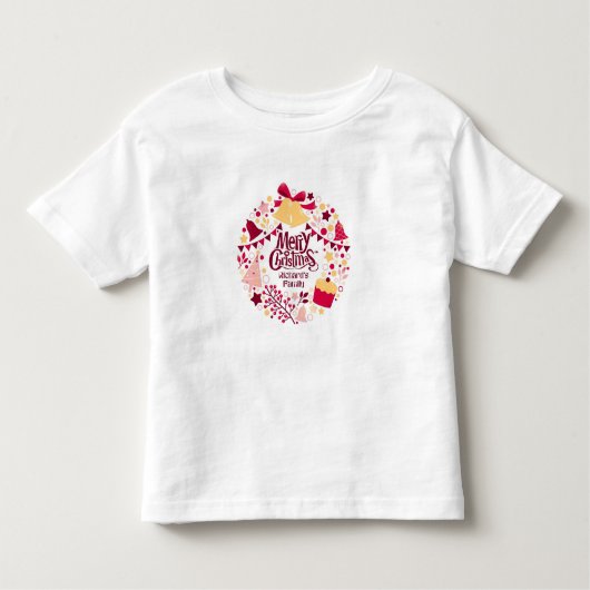 Cute Merry Christmas Toddler T-Shirt Festive (Vorderseite)