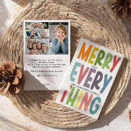 Cute Merry Everything Inclusive 2 photos collage Feiertagskarte