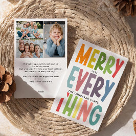 Cute Merry Everything Inclusive 3 photos collage Feiertagskarte