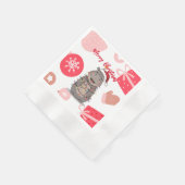 Cute merry Hippo christmas tree zoo safari Xmas Serviette (Ecke)