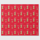 Cute merry lion Christmas tree zoo safari Xmas Geschenkpapier (Flach)