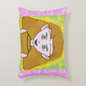 Cute Merry Pink Dekokissen (Vorderseite(Vertikal))