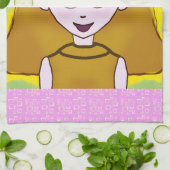 Cute Merry Pink Geschirrtuch (Gefaltet)