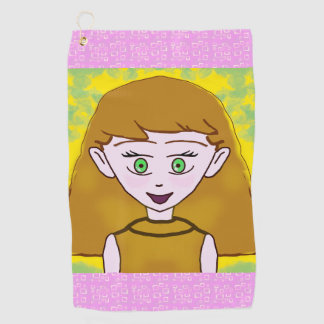 Cute Merry Pink Golfhandtuch