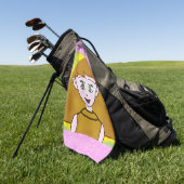 Cute Merry Pink Golfhandtuch (Gras)