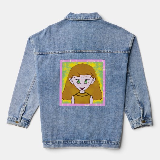 Cute Merry Pink  Jeansjacke (Rückseite)