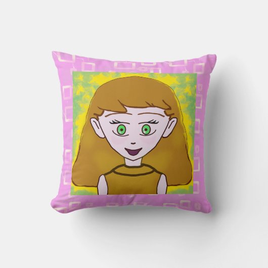 Cute Merry Pink Kissen (Vorderseite)