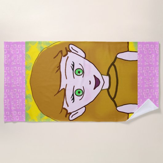 Cute Merry Pink Strandtuch (Vorderseite)