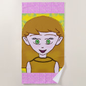 Cute Merry Pink  Strandtuch (Vorderseite)