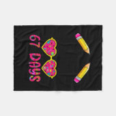 Cute Messy Bun 67 Days Smarter 67 Kids 67 Days Of Fleecedecke (Vorderseite (Horizontal))