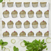 Cute Mini Muffins Pattern Geschirrtuch (Gefaltet)